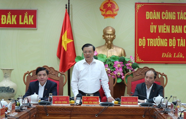 Đoàn Công tác của Bộ Tài chính làm việc với lãnh đạo tỉnh Đắk Lắk